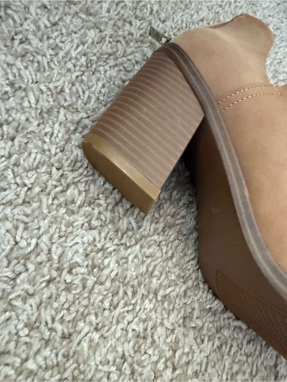 Tan Suede Pointed Cowgirl Ankle Boots - Picture 8 of 11